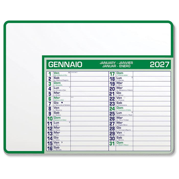 Calendar Pad Edge - Verde