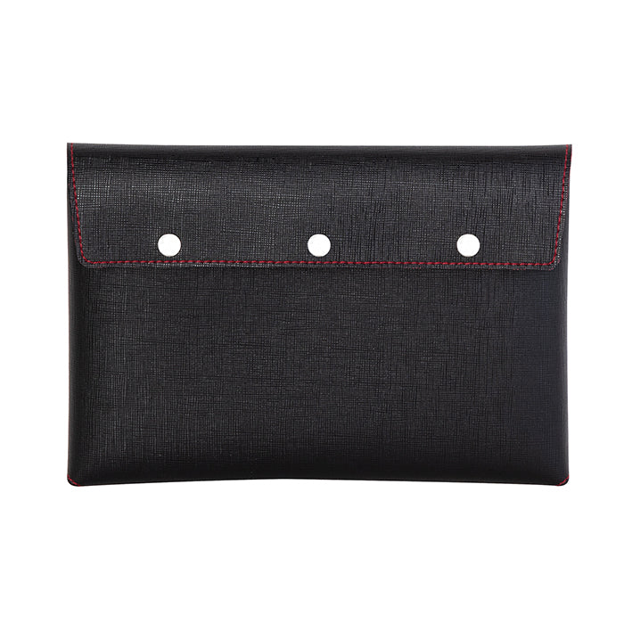 Pochette portadocumenti Pochette CA067 personalizzato a colori – Nero Rosso