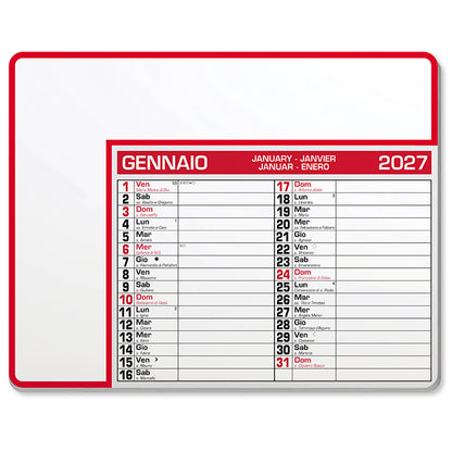 Calendar Pad Edge - Rosso