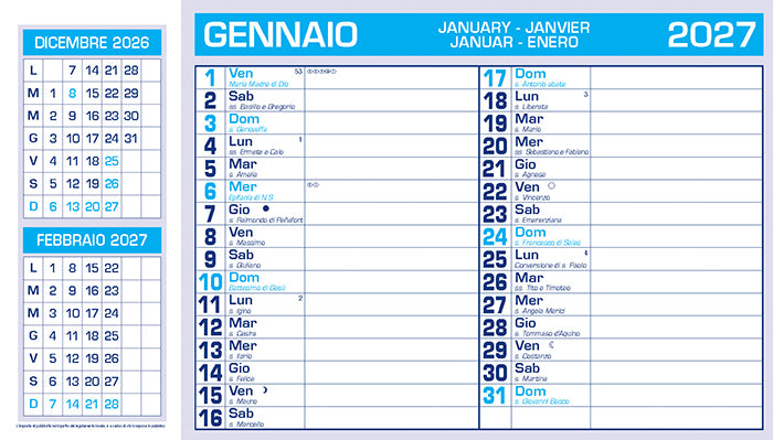 Calendar Pad Edge personalizzabile