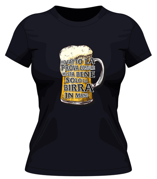 T-shirt uomo - donna birra prova costume