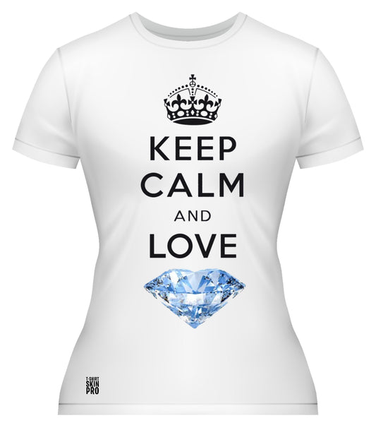 T-shirt donna keep calm diamante