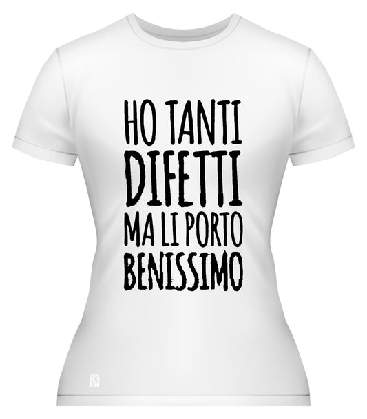 T-shirt donna difetti
