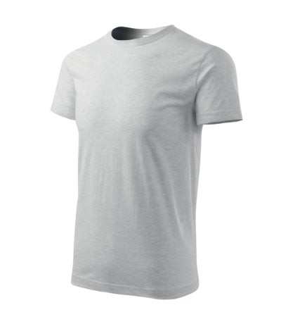 T-shirt Basic uomo MALFINI 129 - 160 g/m² - melange grigio chiaro