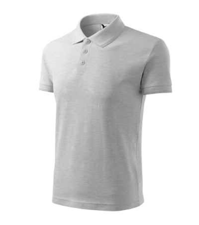 Polo Pique Polo uomo MALFINI 203 - 200 g/m² - melange grigio chiaro