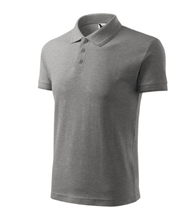 Polo Pique Polo uomo MALFINI 203 - 200 g/m² - melange grigio scuro
