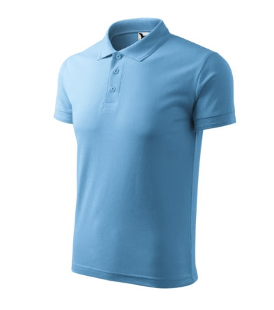Polo Pique Polo uomo MALFINI 203 - 200 g/m² - azzurro