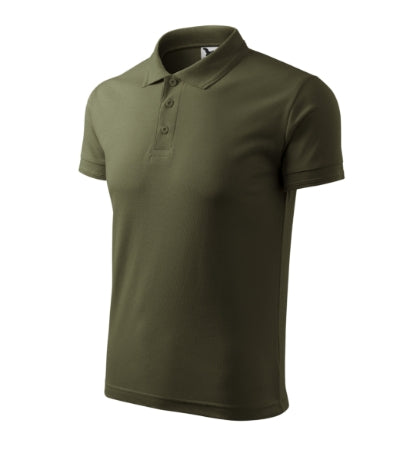 Polo Pique Polo uomo MALFINI 203 - 200 g/m² - military