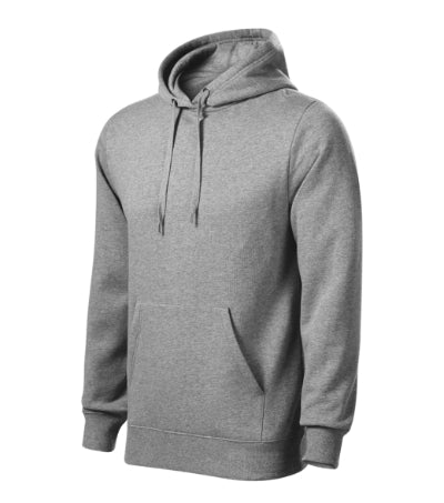 Felpa con cappuccio Cape uomo MALFINI 413 - 320 g/m² - melange grigio scuro