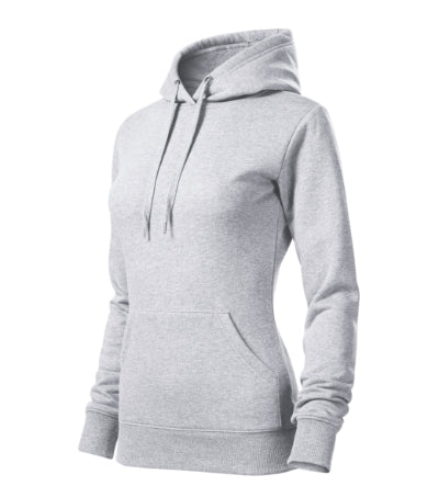 Felpa con cappuccio Cape donna MALFINI 414 - 320 g/m² - melange grigio chiaro